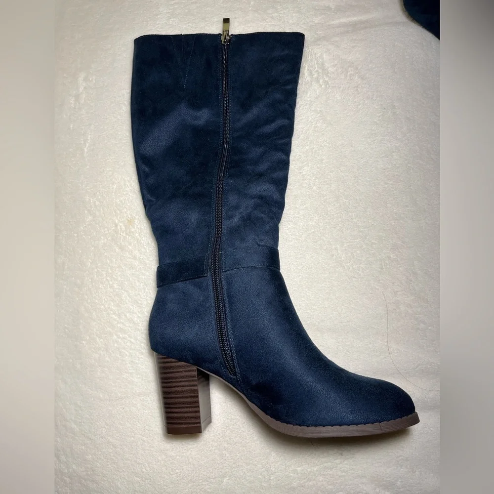 Blue Knee women’s peeps‎ toe boots , Heels Sz 6